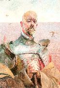 Malczewski, Jacek Self-Portrait in Armor USA oil painting artist